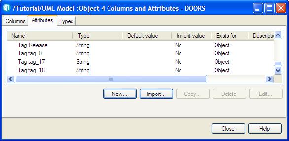 Exporting to DOORS Note Rhapsody Tags are created as DOORS attributes, as described in the next section.