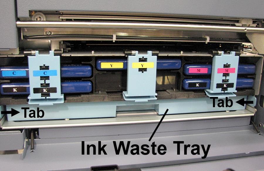 SECTION 4 MAINTENANCE Replacing Ink Waste Tray Ink Waste Tray soaks up any excess ink that may drip from Print Engine during operation.