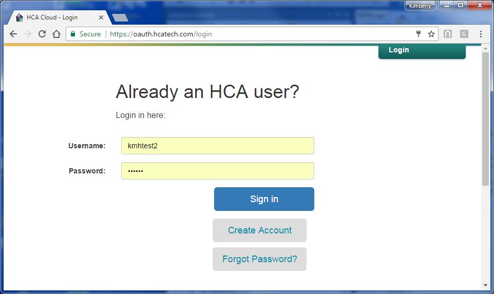 Step 1. In the "HCA Cloud" ribbon category press the "Account Management" button.