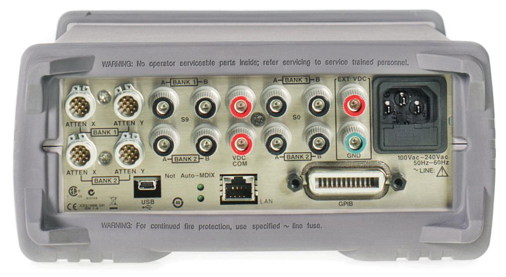 08 Keysight Keysight Technologies 11713B/C Attenuator/Switch Driver - Technical Overview 11713C Rear Panel at a Glance This section briefly describes the function of the rear panel keys of 11713C.