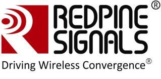 RS-9110-N-11-24 Self Contained 802.11 b/g/n Module with Networking Stack November 2012 Redpine Signals, Inc. 2107 N.