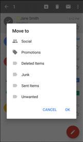 3. Tap a label for the thread. The thread is added to the selected label. Archive Gmail Threads Remove sent and received Gmail threads so they do not appear in the Inbox.