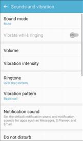Vibration feedback Dialing keypad tone Keyboard sound Keyboard vibration Sound quality and effects Set the phone to vibrate when the Back key or Recent apps key are tapped, and for other actions Play