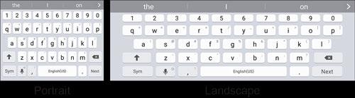 Samsung keyboard: Use a traditional QWERTY setup to enter text. Additional options expand your ability to enter text faster and more accurately. See Samsung Keyboard for details.