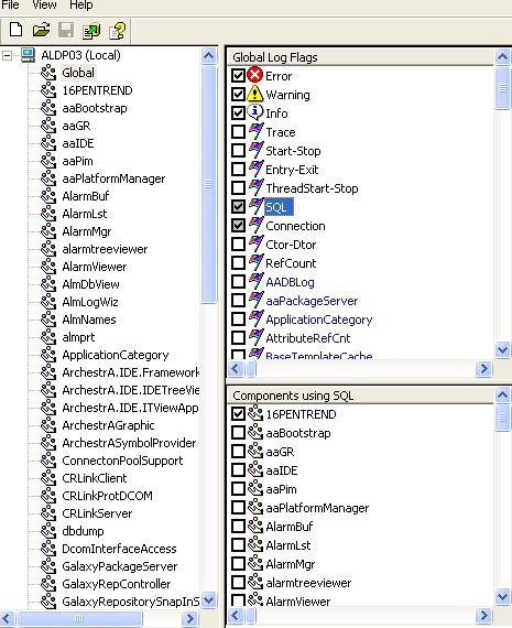 16 Chapter 2 Using the ArchestrA Log Flag Editor Starting the ArchestrA Log Flag Editor You can access the ArchestrA Log Flag Editor utility from the ArchestrA Log Viewer.