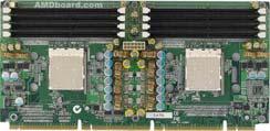 3 (Slot 2) 13 14 Motherboard quad opteron 8-way Opteron Thunder K8QS - S4880 128-bit dual channel memory bus - Total ten DDR DIMM sockets (4 on CPU 0 and 2 each on CPU1, CPU2, CPU3 respectively) -