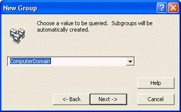 The Console automatically creates and populates subgroups based on the value. User-defined Group: Create simple to complex rules to define the group and subgroups.