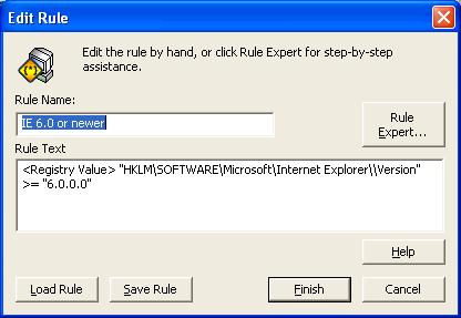 Prism Console Users Guide Edit Rule dialog This dialog box shows the rule or subgroup name and the text of the rule itself.
