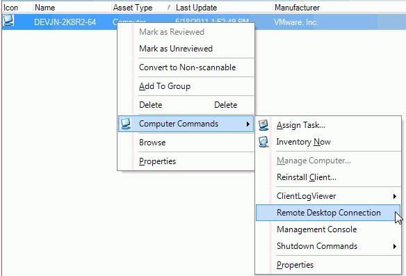 Prism Console Users Guide Asset Group right-click menu Add an application to the list of options on the right-click menu for an Asset group and multiselected Assets by adding a line to the
