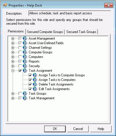 Prism Console Users Guide Role Properties Permissions tab (Role Properties) The Role Properties dialog box opens when you click the Properties button on the Manage Channel Security dialog box.