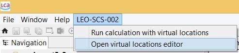 Figure 31: Open the Virtual locations editor Figure 32: Set virtual location in the Virtual locations editor To apply virtual locations instead of the default process locations in