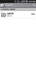 To install the App, search with keyword, ipdisk