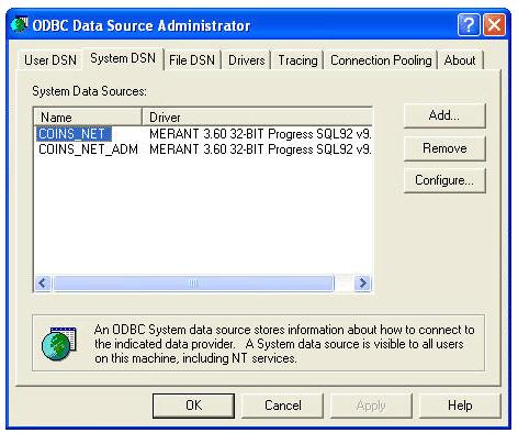 Figure 1: Add System DSN Data Sources 6.