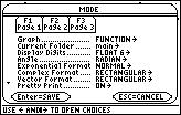 18 Part I: Making Friends with the Calculator Figure 1-4: The three pages of the Mode menu. You set a mode the same way you select an item from a menu (which I explain in the preceding section).