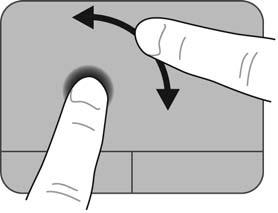Chapter 1: Getting to know your computer Rotating Rotating allows you to rotate items such as photos. To rotate, anchor your left forefinger in the TouchPad zone.