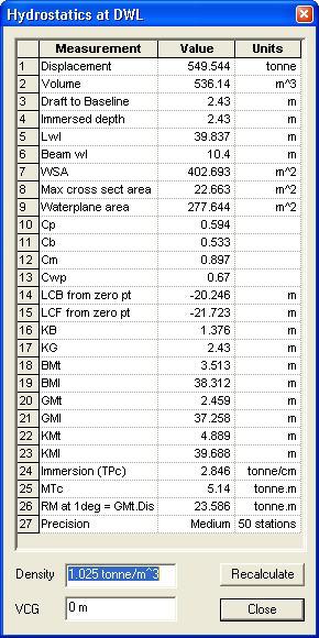 Chapter 5 Using Maxsurf Calculations Maxsurf is able to calculate a variety of data from your design.