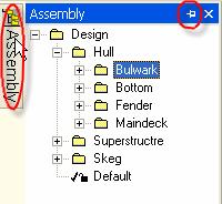 the Assembly Window The Assembly window may be brought to the front by selecting View Assembly window, pressing F2, or using the button on the