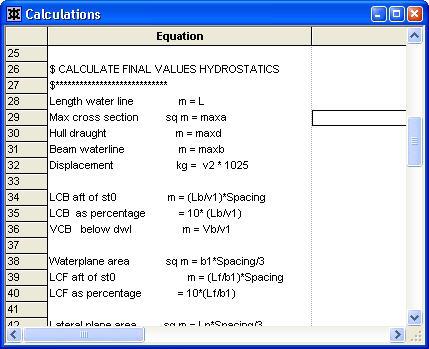 Chapter 4 Maxsurf Windows Calculations Window Maxsurf has two ways of performing calculations on the model: Calculations from the Data menu Calculations in the Calculations Window In this section the