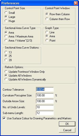 Chapter 4 Maxsurf Windows Maxsurf Settings Maxsurf has a number of settings that give you control over how the program operates and displays results: Maxsurf Preferences Colour and Font Maxsurf