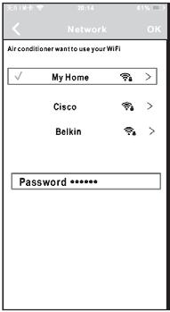9. Select the Wi Fi network desired and enter the Wi Fi password. Fig.