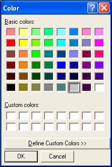To add or change the text color of the panel title: 1. Click Title Color. The Color dialog box appears. 2. Select a color for the text and click OK.