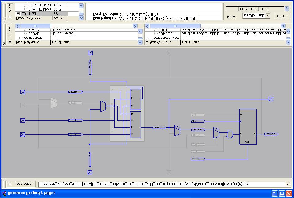 Figure 4. Examining detail in a logic element uing the Reource Property Editor. 2. Open the Quartu II Compilation Report and and compare the fmax of your adder circuit with the one deigned in Part I.