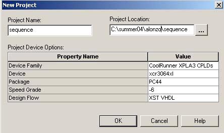 Add VHDL code to the project; Go to Project Add source, select the sequence.vhd (VHDL module) and sequence_tb.vhd (test bench associated to sequence.vhd). Fig.8.