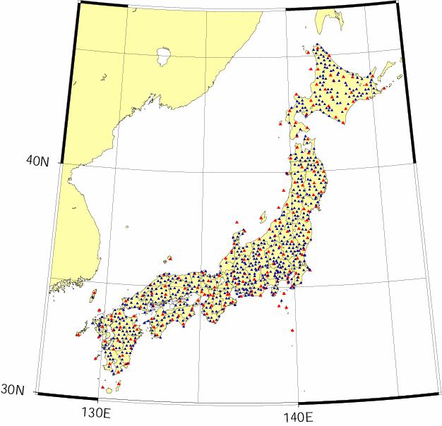 Earthquake Early Warning System (Up Stream) :Nationwide Seismometer Network in Japan. 1)Number of Seismometer Distribution: -NIED:800 points, -JMA:200 points.