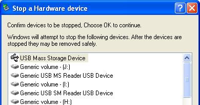Unplug or eject hardware or Safely Remove Hardware. 2.