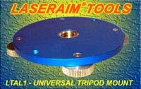 LTAL1 5/8-11 UNIVERSAL TRIPOD MOUNT Precision surface-ground for flatness. Works with all Laseraim Levels.
