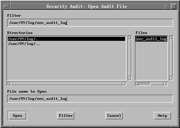 Conerting ARFs to SRFs Figure 10. Security Audit: Open Audit File Dialog Box 3. Select the files you want to iew and click Open.