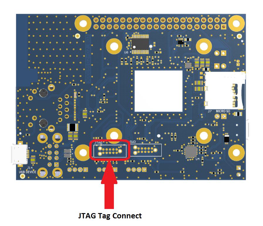 JTAG Pin Signal name Description 8 JTAG_TDI Test data input signal 9 GND 10 POR_B CPU reset Note J17 JTAG connector manufacturing part number: SAMTEC FTSH-105-01-F-DV The second option is the Tag