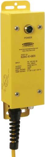 power) Accepts input voltages from 00-50V ac (50-60 Hz) Models available with external device monitoring (EDM) see Models table Key reset switch on EZAC-R.