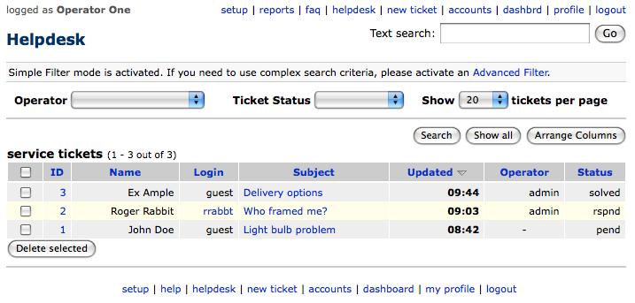 2.2. Ticket assignment. While any operator may add a message to a ticket, one of the operators must be designated as an owner of the ticket prior to any other activity.