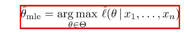 Estimation Maximum Likelihood Estimation From estimation perspective, we can map the following concepts: Independent samples