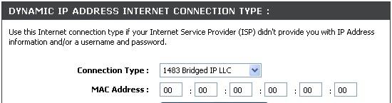 Configuration Manual ADSL Setup Dynamic IP Address Follow the instructions below to configure the Router to use a Dynamic IP Address for the Internet connection.