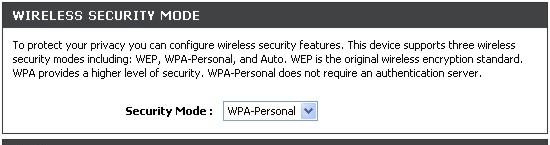 Configuration Wireless Setup - WPA Wi-Fi Protected Access was designed to provide improved data encryption, perceived as weak in WEP, and to