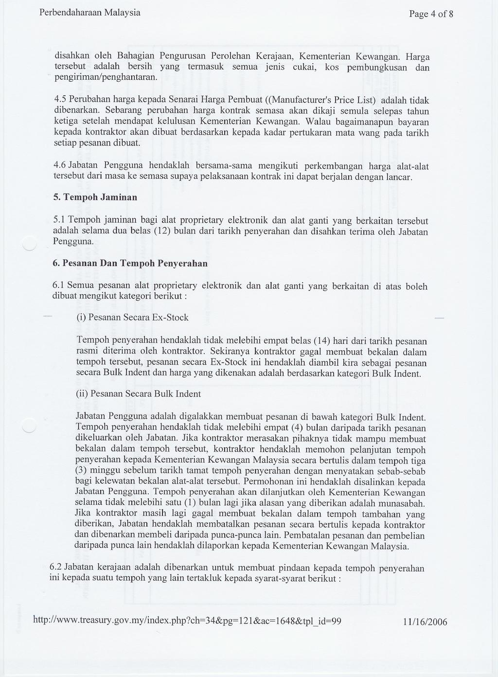 Perbendaharaan Malaysia Page 4 of 8 disahkan oleh Bahagian Pengurusan Pero1ehan Kerajaan, Kementerian Kewangan.
