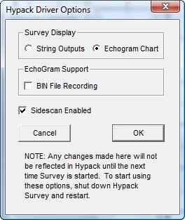 SounderSuite: EchoControlClient 8-12 8.5.2 Hypack OpModes The Hypack DLL has the ability to support a number of operational requirements.
