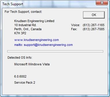 SounderSuite: EchoControlClient 12-2 12.2 Tech Support This option brings up a simple dialog box that provides contact information for technical support.