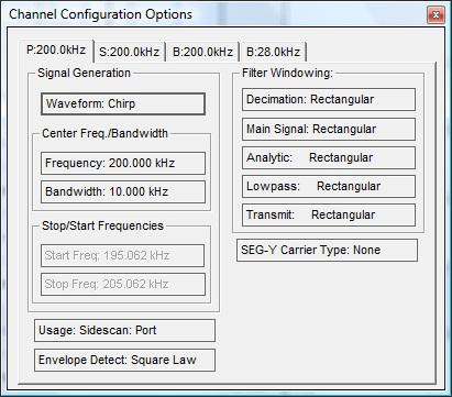 SounderSuite: EchoControlClient 5-17 5.5 Usage Configuration (EchoSounder parameters) Sounder 1600/Survey Options The 1600 series and 3200 series echosounders are frequency agile systems.