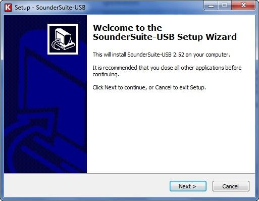 4-1 SounderSuite-USB: Windows Installation / Firmware Upgrades 4 PC SOFTWARE INSTALLATION 4.