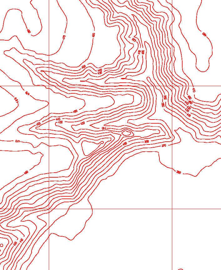 Figure 8. Contours derived from LIDAR data only Figure 9.