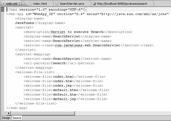 Lab 2.2: Create a Simple Servlet web.xml : Source View Lab STOP The screen shot shows a Servlet 2.4 version web.xml The 2.