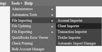 File Importing > Client Importer The Client Importer tool is useful for when you have a large spreadsheet of Client information you would like to add into Simplicity.