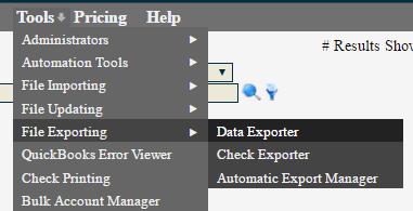 File Exporting > Data Exporter Using the Data Exporter Sometimes there comes a time when you will