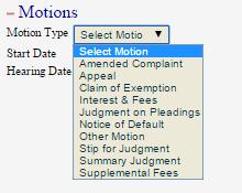 Legal Details Screen Motions The following chapter will detail the available motion types for use in Simplicity.