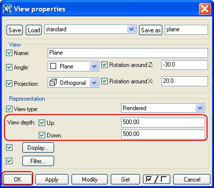 5. Select the number of views as All and click Create in the Creation of views along grid lines dialog box.