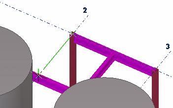Create beam D We will first create one of the beams that frame around the silo and