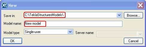 1.2 Create a New Model BasicModel1 Start a new model To start a new model, you first need to create an empty model database with a unique name. In this lesson use the name BasicModel1. 1.
